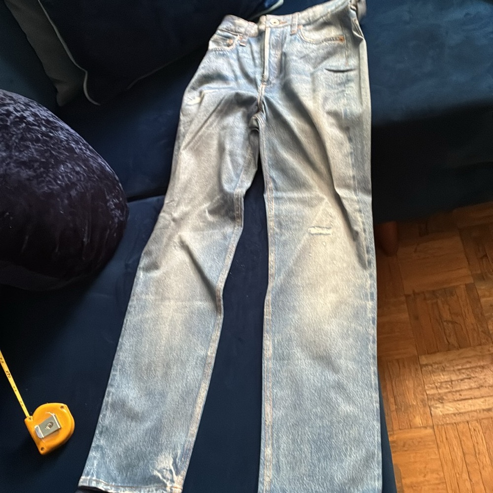 rag & bone Women's Light Blue Straight Leg Jeans - miramar